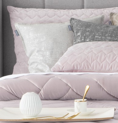 Boutis matelassé Dual rose pâle Antilo