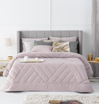 Boutis matelassé Dual rose pâle Antilo