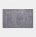 Tapis de bain coton 1000g/m2 Téthys brume Vent du Sud - Blancollection