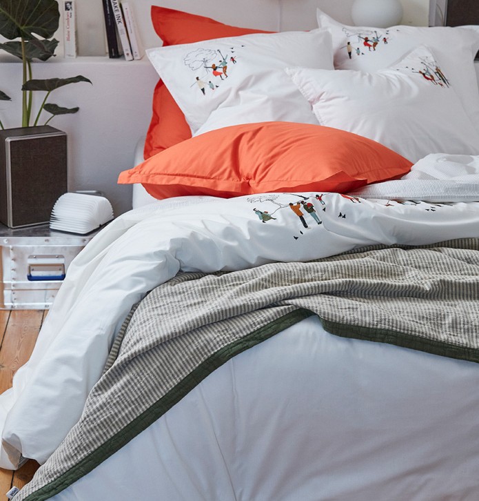 Drap percale Central Park Sylvie Thiriez - Blancollection