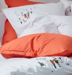 Taie d'oreiller percale Central Park Sylvie Thiriez - Blancollection