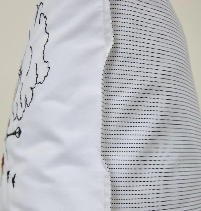 Taie d'oreiller percale Central Park Sylvie Thiriez - Blancollection