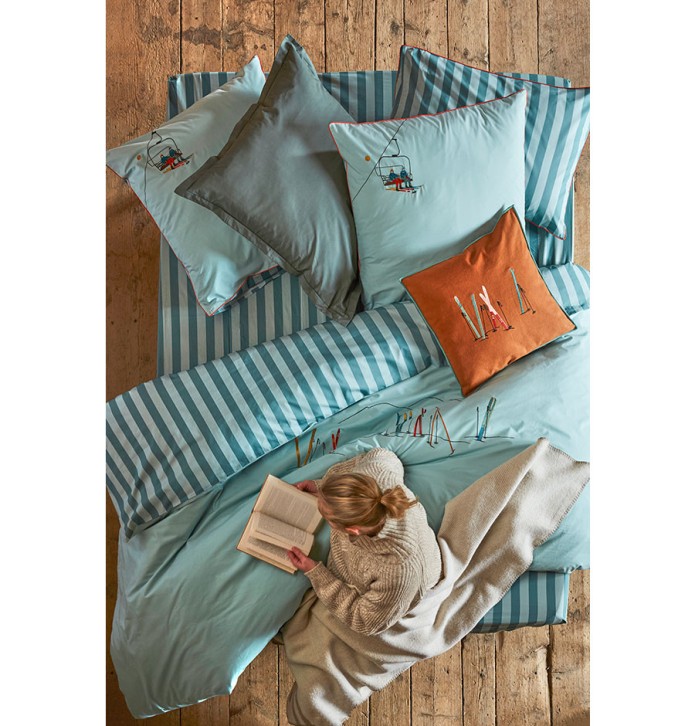 Housse de couette percale Passe-Montagne Sylvie Thiriez - Blancollection
