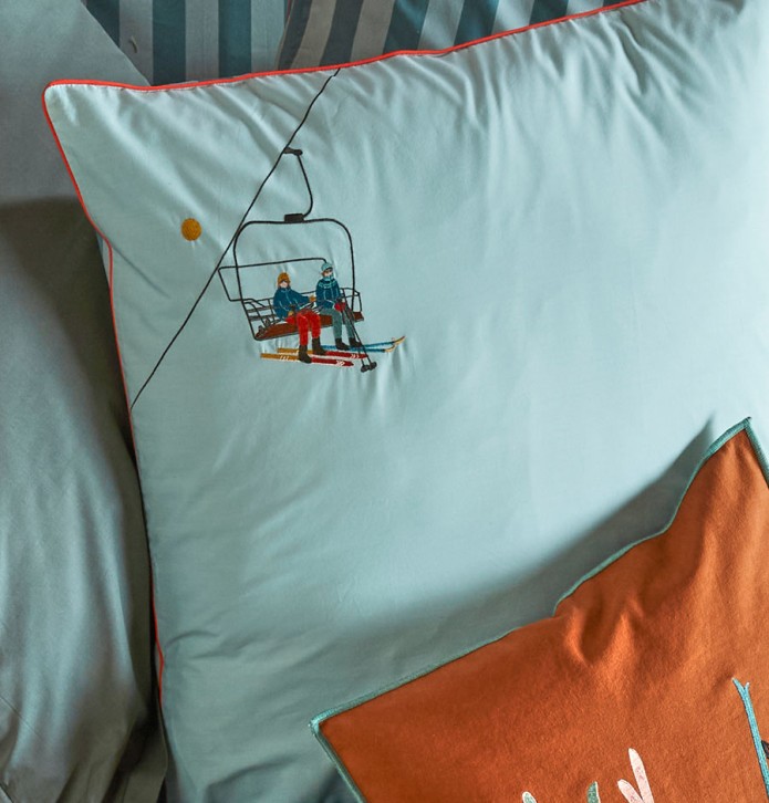 Taie d'oreiller percale Passe-Montagne Sylvie Thiriez - Blancollection