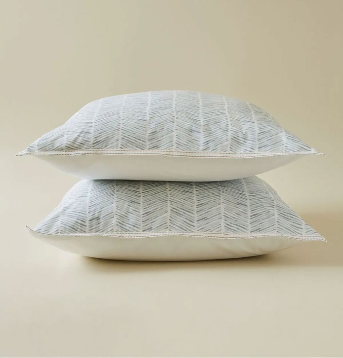 Taie d'oreiller percale imprimée Spitzberg Sylvie Thiriez - Blancollection