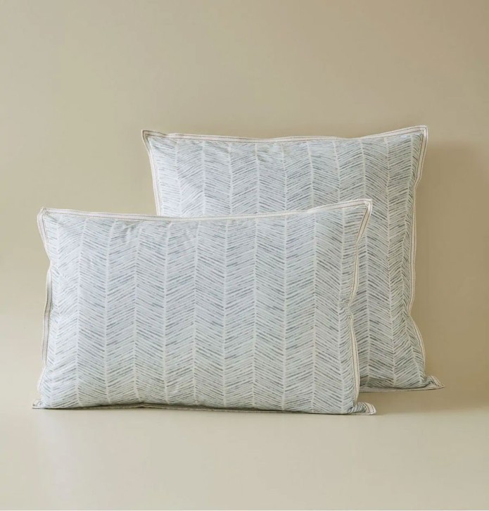 Parure de lit percale Spitzberg Sylvie Thiriez - Blancollection