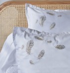 Parure de lit satin Nina Sylvie Thiriez - Blancollection