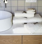 Serviette de toilette Léo crème Sylvie Thiriez - Blancollection