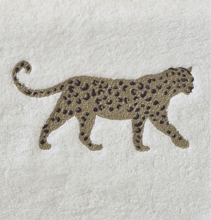 Serviette de toilette Léo crème Sylvie Thiriez - Blancollection