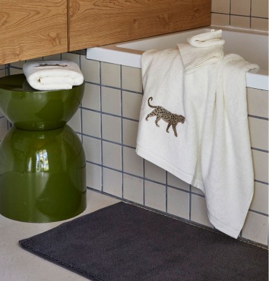 Drap de bain Léo crème Sylvie Thiriez