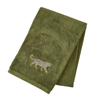 Drap de bain Léo kaki Sylvie Thiriez