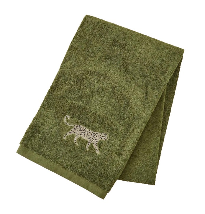 Drap de bain Léo kaki Sylvie Thiriez