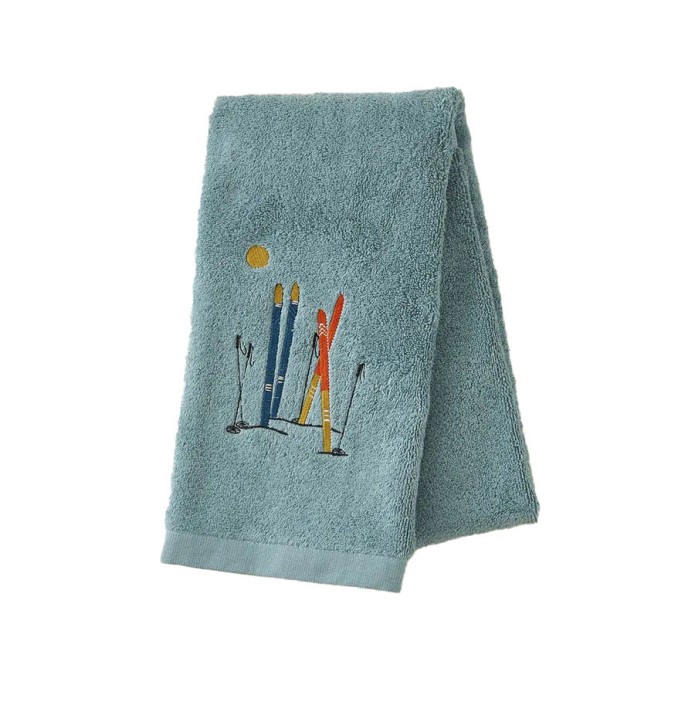 Serviette de toilette Passe-Montagne bleu Sylvie Thiriez Serviette de toilette Passe-Montagne bleu Sylvie Thiriez