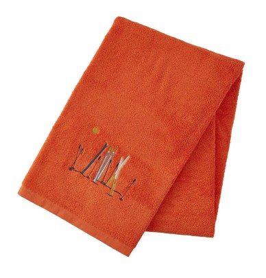 Drap de bain Passe-Montagne vermillon Sylvie Thiriez