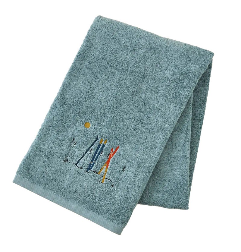 Drap de bain Passe-Montagne bleu Sylvie Thiriez