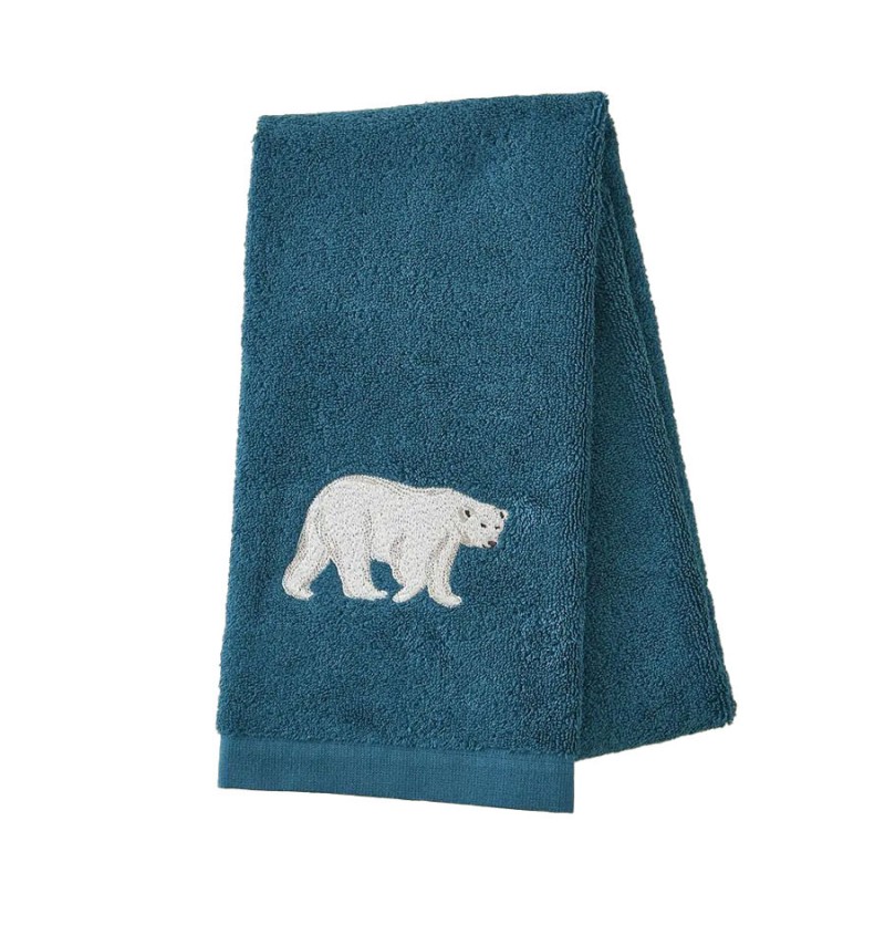 Lot de 2 serviettes de toilette 550g/m² spitzberg abîme - sylvie thiriez