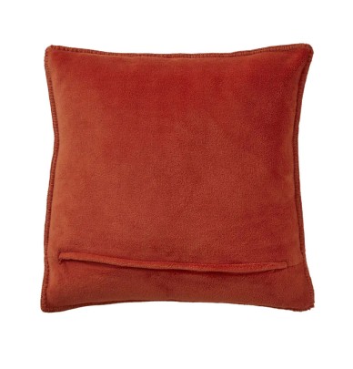 Housse coussin polaire Passe-Montagne orange Sylvie Thiriez