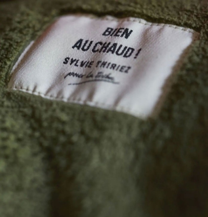 Plaid polaire Bien au Chaud kaki Sylvie Thiriez - Blancollection
