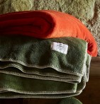 Plaid polaire Bien au Chaud orange Sylvie Thiriez - Blancollection