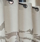 Rideau jacquard Snow Qabane - Blancollection