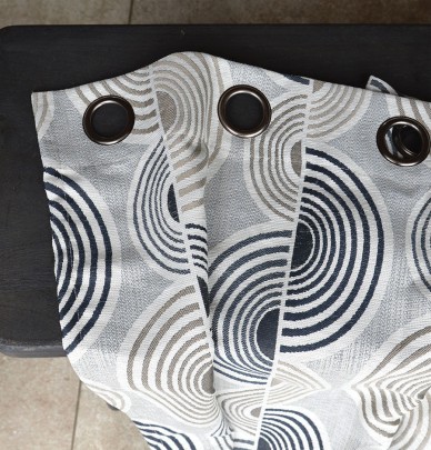 Rideau jacquard Oya noir Qabane