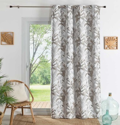 Rideau jacquard Vedilia blanc Qabane