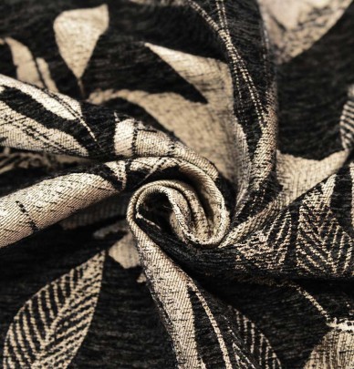 Rideau jacquard Vedilia noir Qabane