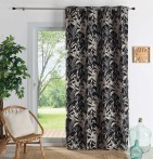 Rideau jacquard Vedilia noir Qabane