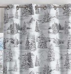 Rideau jacquard Neve gris Qabane - Blancollection