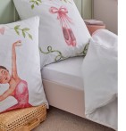 Housse de couette enfant percale Giselle Tradilinge - Blancollection