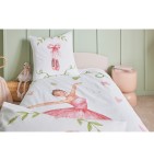 Housse de couette enfant percale Giselle Tradilinge - Blancollection