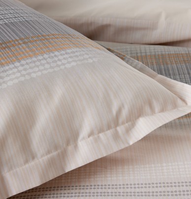 Taie d'oreiller percale Esteban cuivre Tradilinge