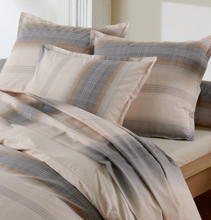 Parure de lit percale Esteban cuivre Tradilinge - Blancollection