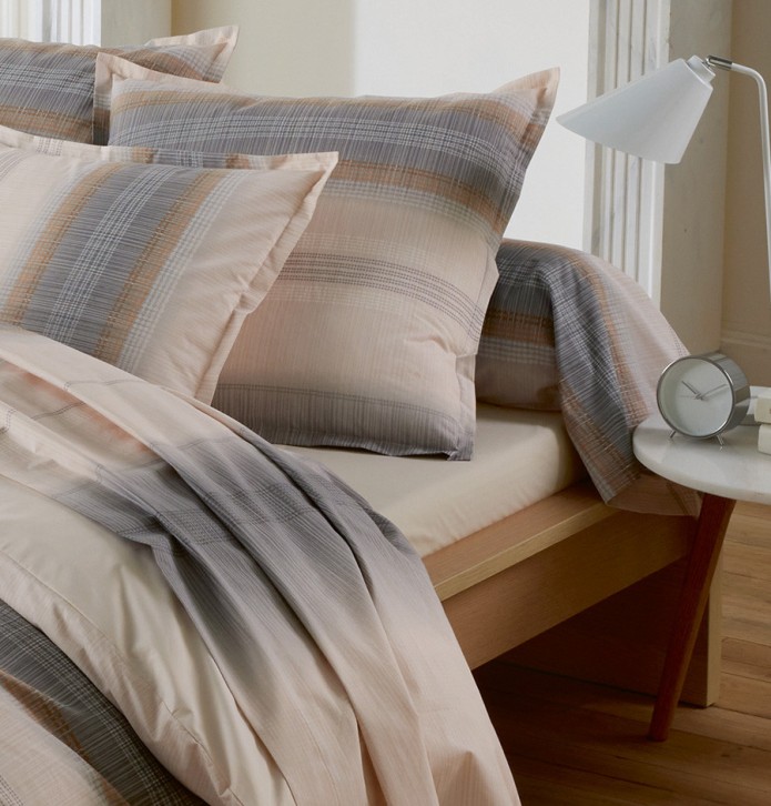 Parure de lit percale Esteban cuivre Tradilinge - Blancollection