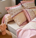 Parure de lit Inouk rose Tradilinge - Blancollection