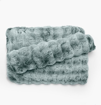 Plaid fausse fourrure Astrakan glacier Vent du Sud