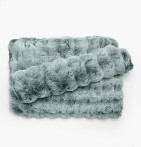 Plaid fausse fourrure Astrakan glacier Vent du Sud