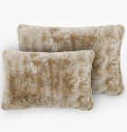 Housse coussin fausse fourrure Astrakan camel Vent du Sud