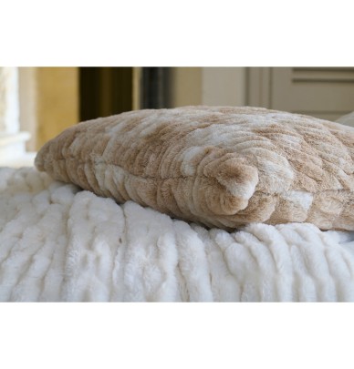 Coussin fourrure Zibeline vison Vent du Sud
