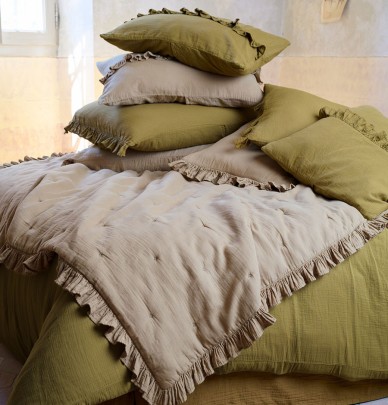 Housse coussin Elsa camel Vent du Sud