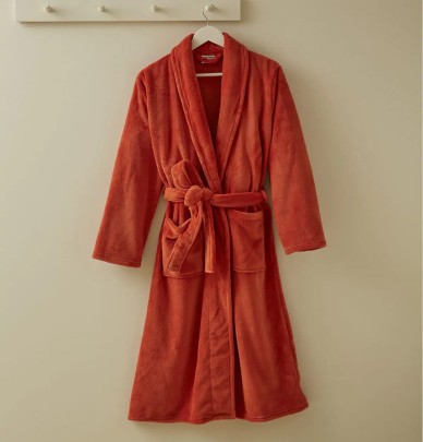 Peignoir polaire orange bruni Sylvie Thiriez
