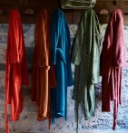 Peignoir polaire orange bruni Sylvie Thiriez - Blancollection
