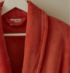 Peignoir polaire orange bruni Sylvie Thiriez - Blancollection
