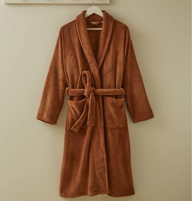 Peignoir polaire caramel Sylvie Thiriez