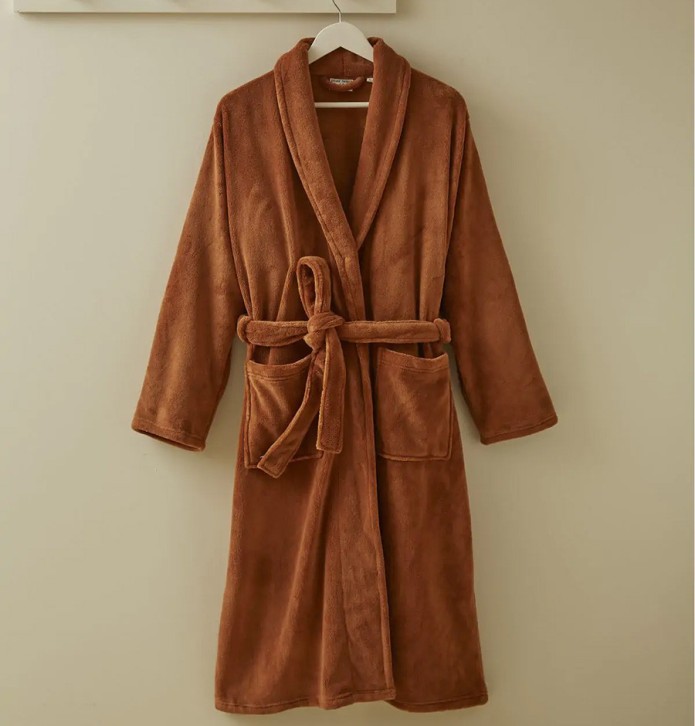 Peignoir polaire caramel Sylvie Thiriez