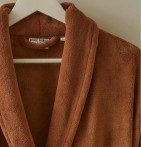 Peignoir polaire caramel Sylvie Thiriez - Blancollection