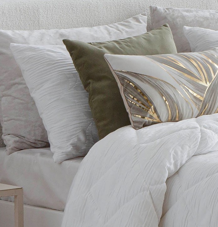 Couvre-lit matelassé Ikaria blanc Antilo - Blancollection