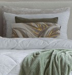 Couvre-lit matelassé Ikaria blanc Antilo - Blancollection