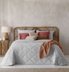 Couvre-lit matelassé Caroline gris Antilo