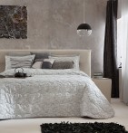 Couvre-lit matelassé Saima gris Antilo